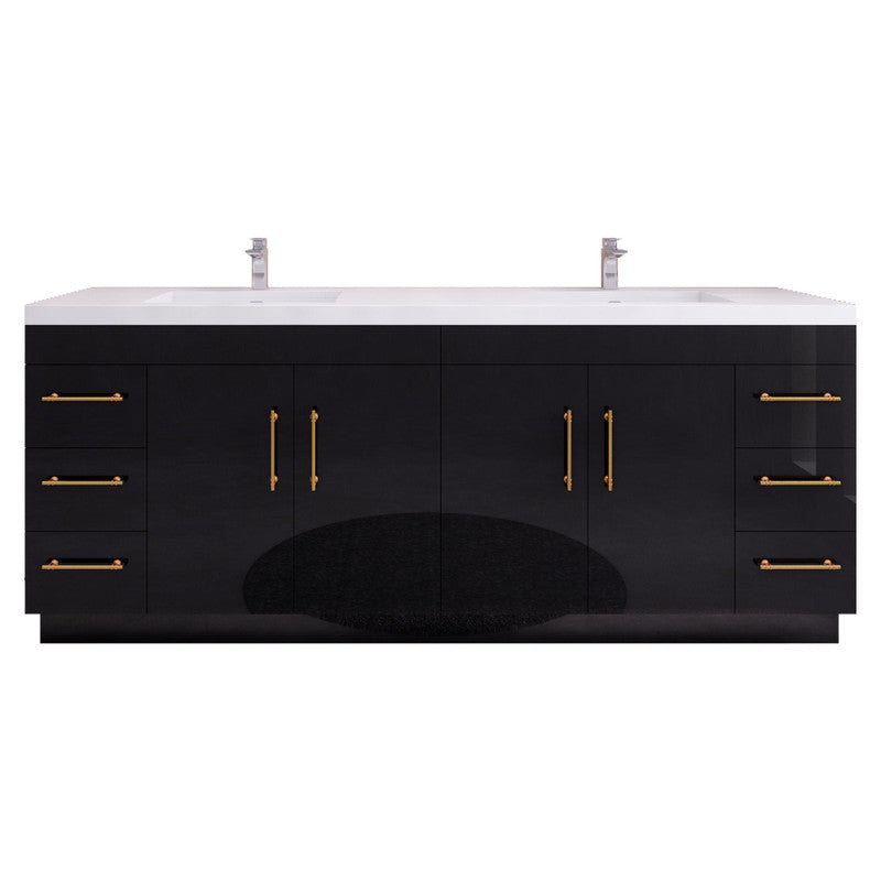 Moreno Bath ELSA84DFS Elsa 84" Freestanding Vanity With Reinforced Acrylic Double Sink Top