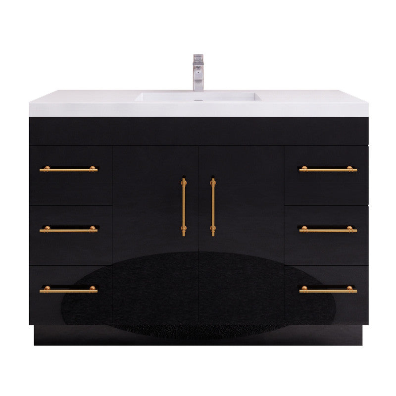Moreno Bath ELSA48FS Elsa 48" Freestanding Vanity With Reinforced Acrylic Single Sink Top