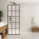 Vinnova 319034-WR-MB Puente 34" W x 78" H Fixed Single Panel Frameless Shower Door in Matte Black