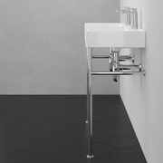 32" Elkins Double Bowl Vitreous China Console Bathroom Sink with Steel Stand