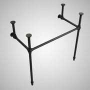 32" Zapa Fireclay Console Bathroom Sink with Steel Stand