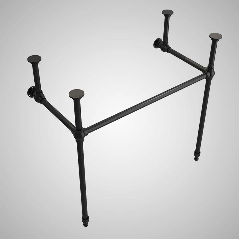 32" Zapa Fireclay Console Bathroom Sink with Steel Stand