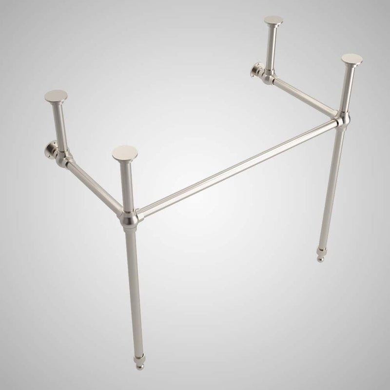 32" Zapa Fireclay Console Bathroom Sink with Steel Stand