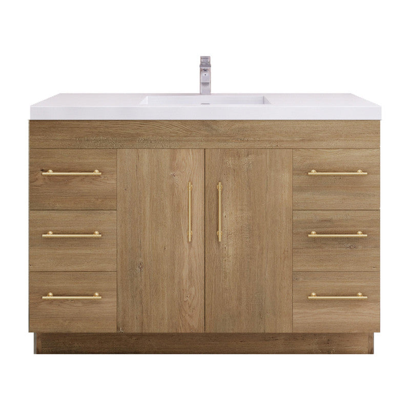 Moreno Bath ELSA48FS Elsa 48" Freestanding Vanity With Reinforced Acrylic Single Sink Top