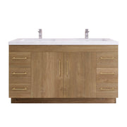 Moreno Bath ELSA60DFS Elsa 60" Freestanding Bathroom Vanity With Reinforced Acrylic Double Sink Top - view 12