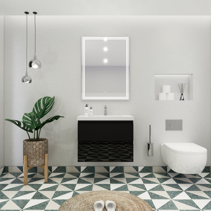 Moreno Bath MOB30 Bohemia Lina 30" Floating Bathroom Vanity with Reinforced Acrylic Sink Top - view 20