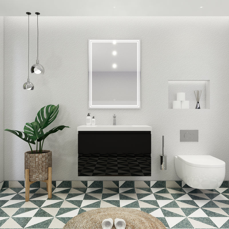 Moreno Bath MOB36 Bohemia Lina 36" Floating Bathroom Vanity with Reinforced Acrylic Sink Top - view 20