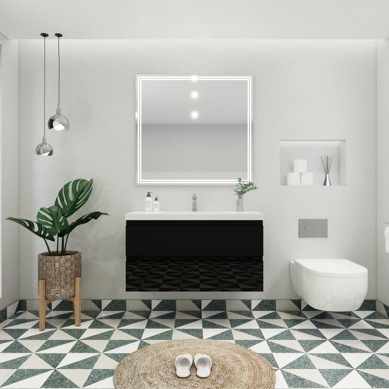 Moreno Bath MOB42 Bohemia Lina 42" Floating Bathroom Vanity with Reinforced Acrylic Sink Top - view 19