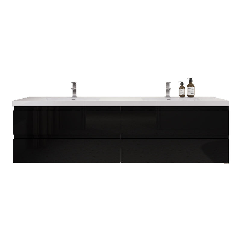 Moreno Bath MOB84D Bohemia Lina 84" Floating Bathroom Vanity with Reinforced Acrylic Double Sink Top - view 19