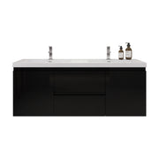 Moreno Bath MOB60D Bohemia Lina 60" Floating Bathroom Vanity with Reinforced Acrylic Double Sink Top - view 19