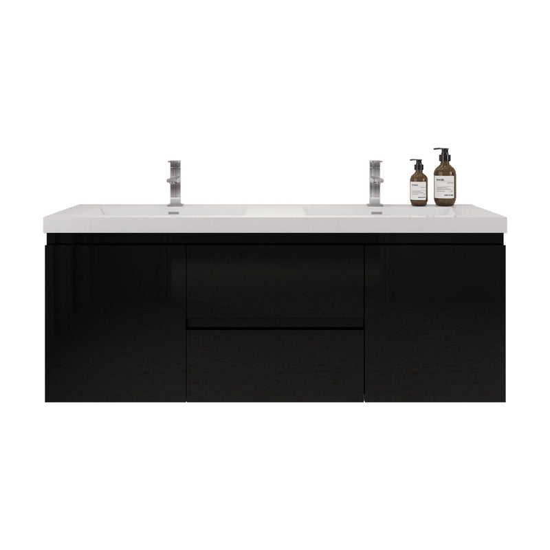 Moreno Bath MOB60D Bohemia Lina 60" Floating Bathroom Vanity with Reinforced Acrylic Double Sink Top - view 19