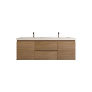 Moreno Bath BOW60D BOW 60" FLOATING BATHROOM VANITY WITH DOUBLE REINFORCED ACRYLIC SINK - view 11