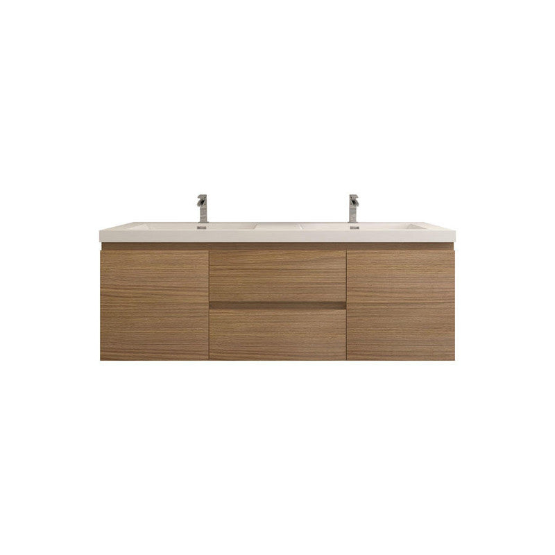 Moreno Bath BOW60D BOW 60" FLOATING BATHROOM VANITY WITH DOUBLE REINFORCED ACRYLIC SINK - view 11