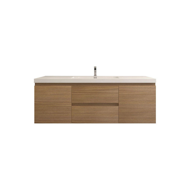Moreno Bath BOW60 BOW 60" FLOATING BATHROOM VANITY WITH REINFORCED ACRYLIC SINGLE SINK TOP - view 12