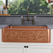 Magnus 109581 33" Ashland Copper Vine Design Single-Bowl Farmhouse Sink