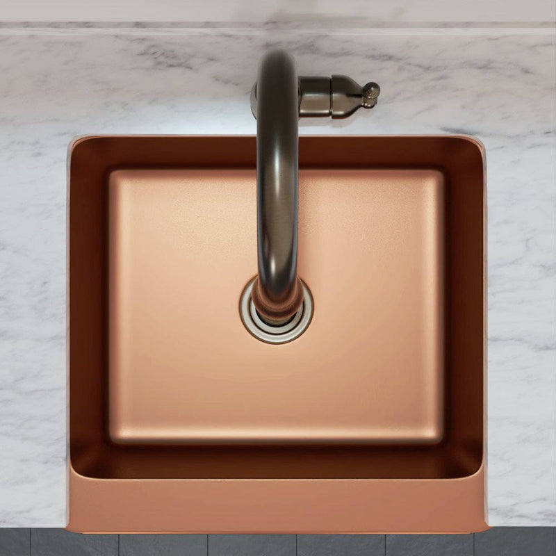 33" Ganston Copper Embossed Weave Design Single-Bowl Farmhouse Sink