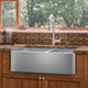 33" Glenway 60/40 Double-Bowl Stainless Steel Farmhouse Sink - Matte Hammered Steel