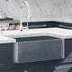 33" Smyrna Smooth Polished Blue Gray Granite Single-Bowl Farmhouse Sink