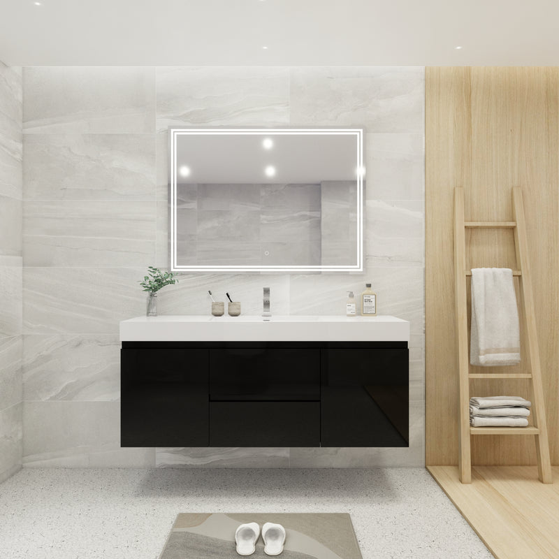 Moreno Bath FORTUNE60S Fortune 60" Floating Bathroom Vanity Set with Reinforced Acrylic Single Sink Top - view 20