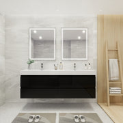 Moreno Bath FORTUNE72D Fortune 72" Floating Bathroom Vanity Set with Reinforced Acrylic Double Sink Top - view 20
