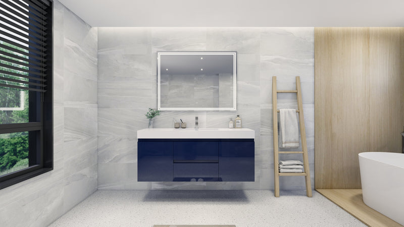 Moreno Bath FORTUNE60S Fortune 60" Floating Bathroom Vanity Set with Reinforced Acrylic Single Sink Top - view 19
