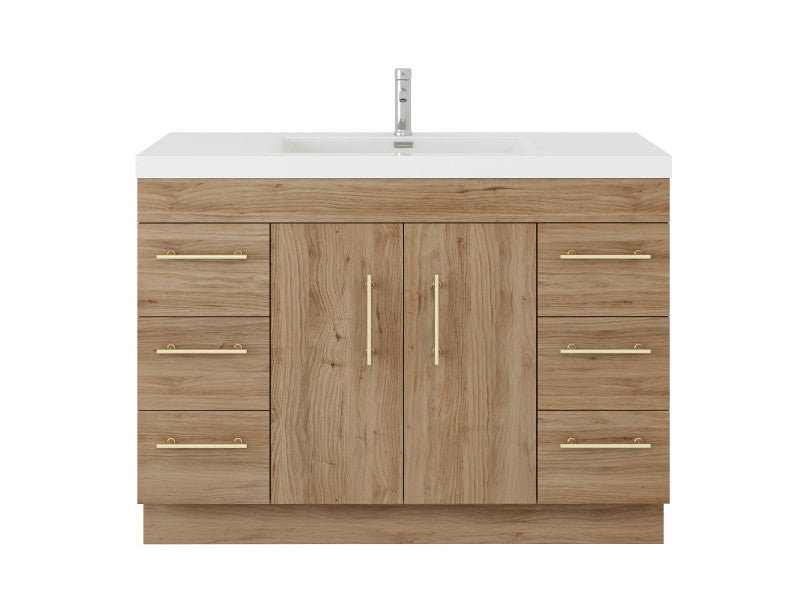 Moreno Bath ELSA48FS Elsa 48" Freestanding Vanity With Reinforced Acrylic Single Sink Top