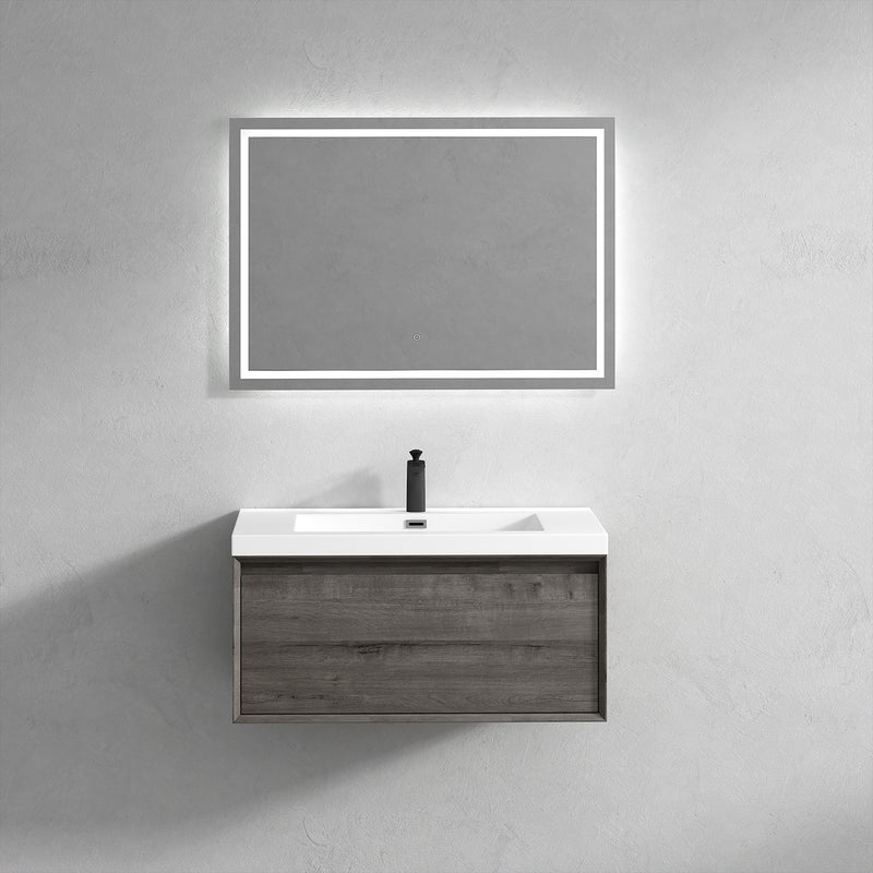 Moreno Bath MIA36 MIA 36'' Floating Bathroom Vanity Set With Single Sink Acrylic Top - view 12