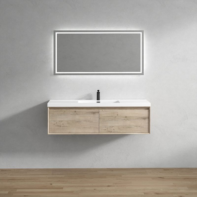 Moreno Bath MIA60S MIA 60'' Floating Bathroom Vanity Set With Single Sink Acrylic Top - view 11