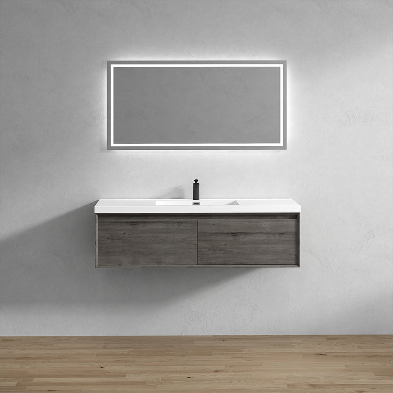 Moreno Bath MIA60S MIA 60'' Floating Bathroom Vanity Set With Single Sink Acrylic Top - view 12