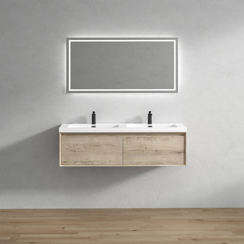 Moreno Bath MIA60D MIA 60'' Floating Bathroom Vanity Set With Double Sink Acrylic Top - view 11