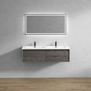 Moreno Bath MIA60D MIA 60'' Floating Bathroom Vanity Set With Double Sink Acrylic Top - view 12