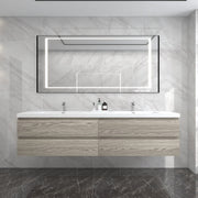 Moreno Bath BOW84 BOW 84" FLOATING BATHROOM VANITY WITH REINFORCED ACRYLIC DOUBLE SINK - view 13
