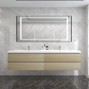 Moreno Bath BOW84 BOW 84" FLOATING BATHROOM VANITY WITH REINFORCED ACRYLIC DOUBLE SINK - view 14