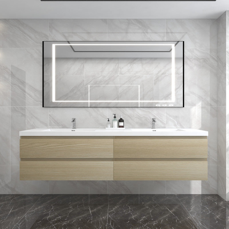 Moreno Bath BOW84 BOW 84" FLOATING BATHROOM VANITY WITH REINFORCED ACRYLIC DOUBLE SINK - view 14