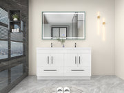 Moreno Bath ELSA60DDFS Elsa 60" Freestanding Double Vanity With Reinforced Acrylic Double Sink Top - view 7