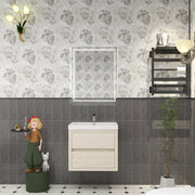 Louis 24" Floating Bathroom Vanity - Light Wood