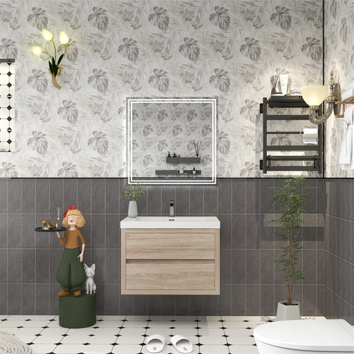 Louis 30" Floating Bathroom Vanity - White Oak
