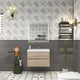 Louis 30" Floating Bathroom Vanity - White Oak