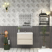 Louis 30" Floating Bathroom Vanity - Light Wood