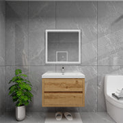 Louis 30" Floating Bathroom Vanity - Yellow Wood
