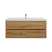 Louis 48" Floating Bathroom Vanity - Yellow Wood