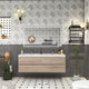 Louis 60" Floating Bathroom Vanity Double Sink - White Oak
