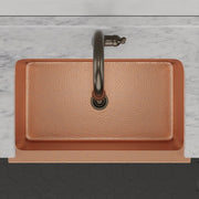 36" Atoka Hammered Copper Single-Bowl Farmhouse Sink