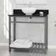 36" Bidley Steel Console with Towel Bar for Vessel Sink