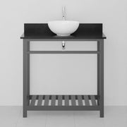 36" Bidley Steel Console with Towel Bar for Vessel Sink