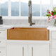 36" Ganston Copper Embossed Weave Design Single-Bowl Farmhouse Sink
