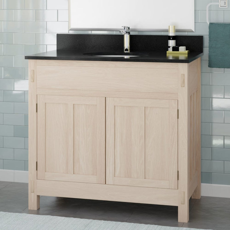 Magnus 138845 36" Mission Unfinished Red Oak Vanity for Undermount Sink - 34" Height