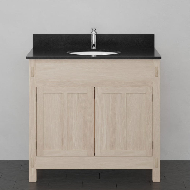 Magnus 138845 36" Mission Unfinished Red Oak Vanity for Undermount Sink - 34" Height