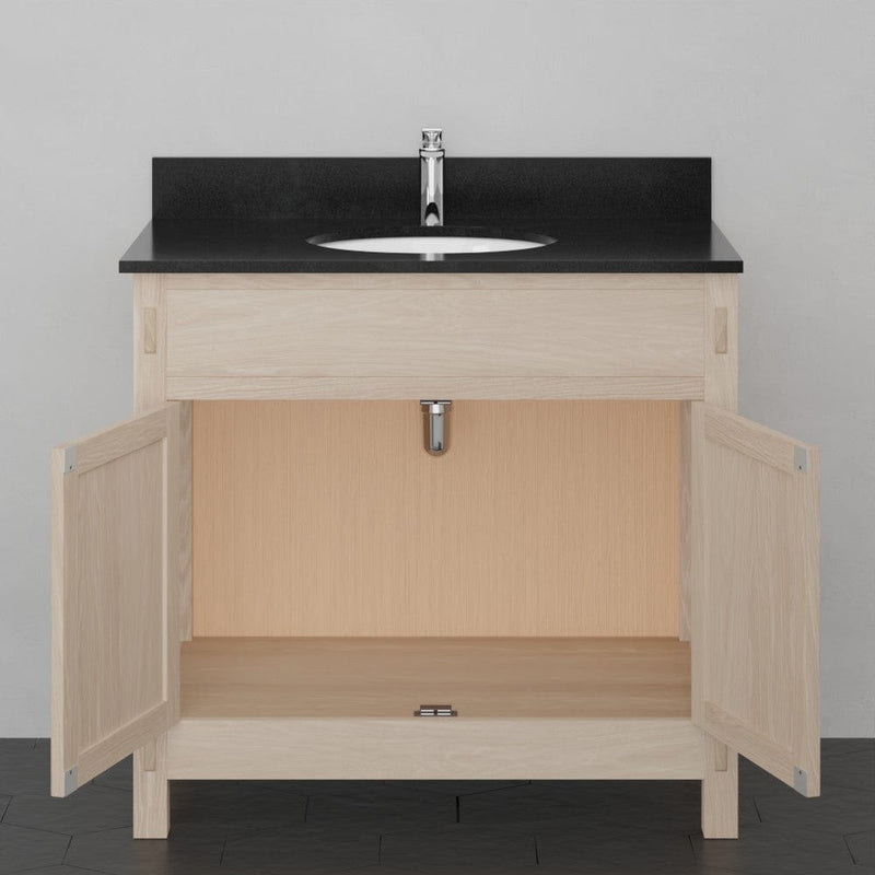 Magnus 138845 36" Mission Unfinished Red Oak Vanity for Undermount Sink - 34" Height