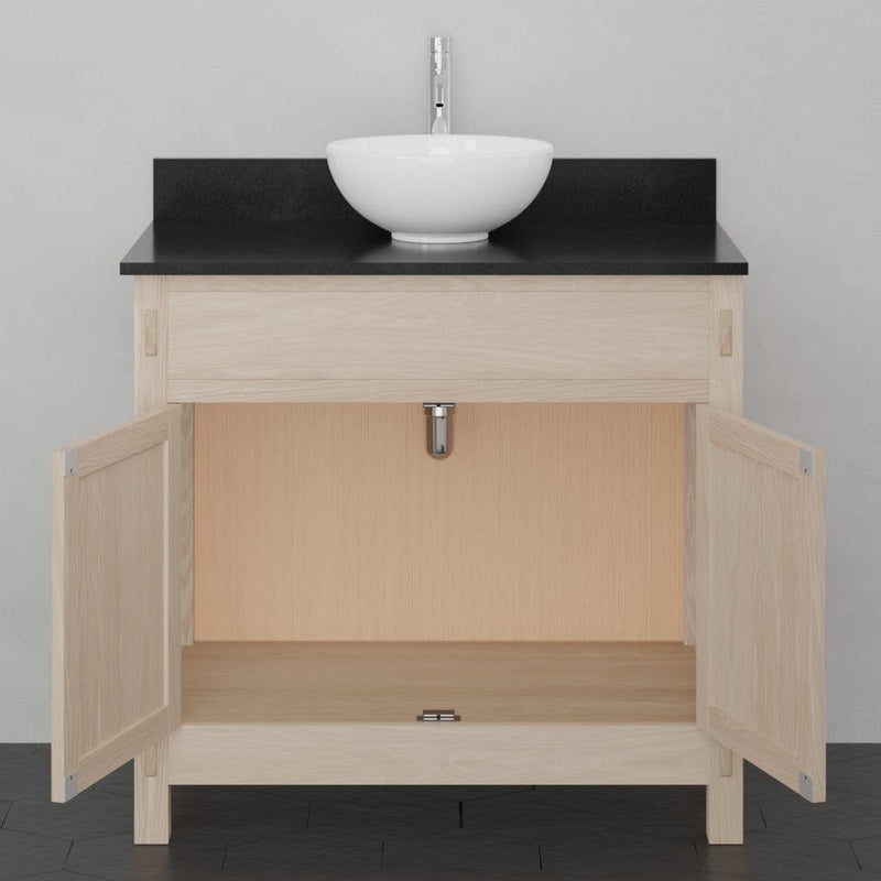 Magnus 138848 36" Mission Unfinished Red Oak Vanity for Vessel Sink - 34" Height
